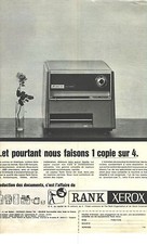 PUBLICITE ADVERTISING  1966   RANK XEROX photocopieur
