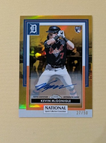 2026 Topps Chrome NSCC Kevin McGonigle Gold Refractor Rookie RC Auto /50 TIGERS