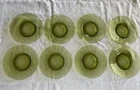 Depression Glass 6.25"  Green Salad Dessert Plates