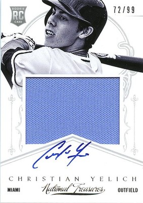 Christian Yelich 2013 National Treasures Auto Autograph Patch RC