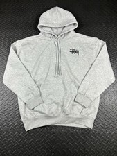 Stussy RW Men's Embroidered Pullover Hoodie Vintage Size XL Spell Out Logo