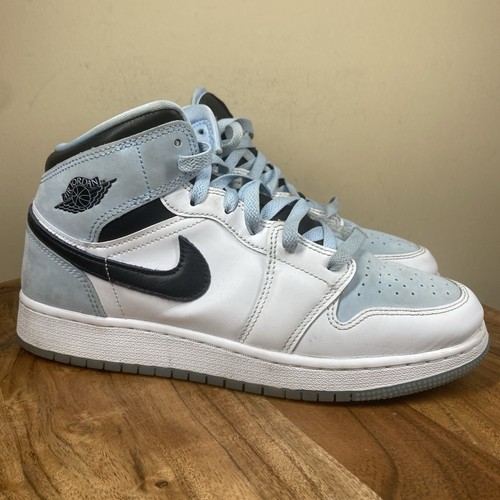 Nike Air Jordan 1 Mid Se Icy Blue Damen Weiß Blau Größe 8,5 Schuhe DV1337-104