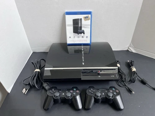 Sony PlayStation 3 Fat Console PS3 80GB CECHE01 Backwards Compatible Bundle