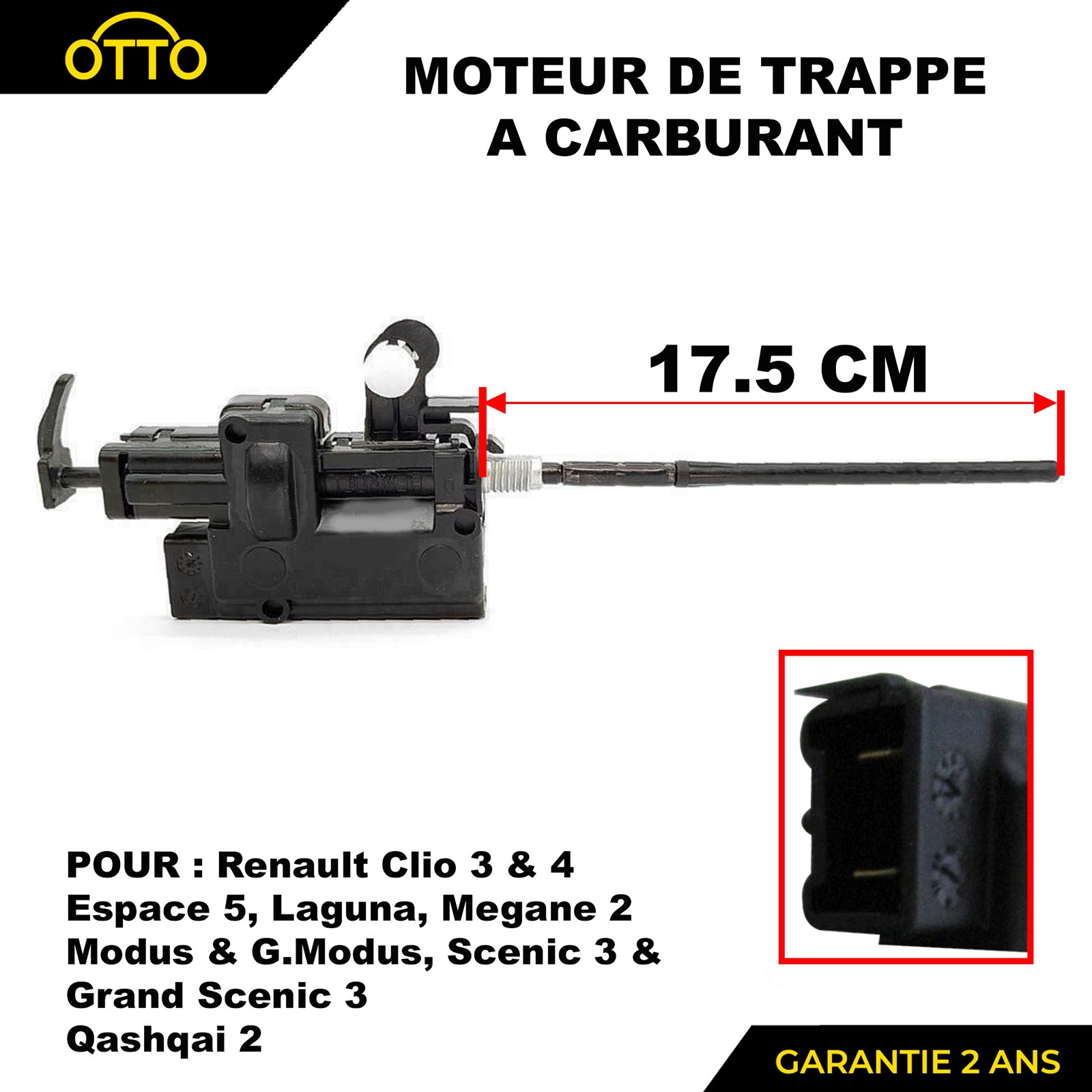 Moteur trappe carburant 788262843R pour Clio 3 et Scenic 3