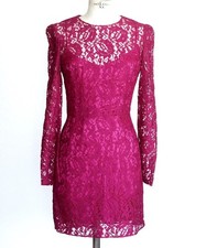 Dolce&Gabbana Dress Hot Pink Lace SO Pretty 42 / 6 nwt