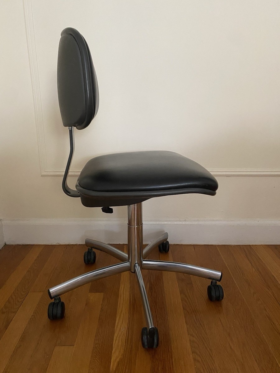 Steelcase Model 117 Chrome Office Desk Chair Vintage Mid-Century
