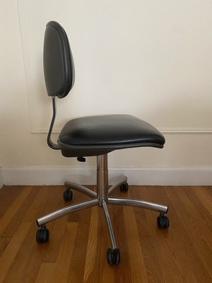 Steelcase Model 117 Chrome Office Desk Chair Vintage Mid-Century