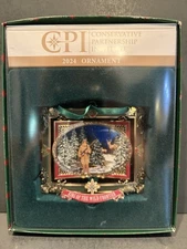 CPI 2024 Davy Crockett Christmas Ornament in Box 3" USA