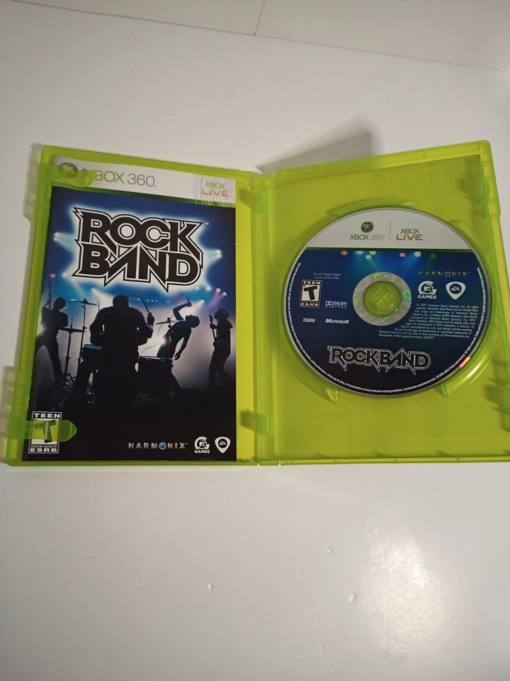 Harmonix Xbox 360 Rock Band Game + Wired Fender Stratocaster Guitar Good - Image 3 of 4
