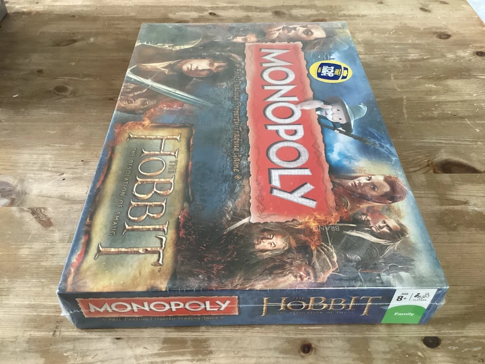 THE HOBBIT DESOLATION OF SMAUG MONOPOLY HASBRO 2013 SEALED STOCKROOM FIND - Image 3 of 4