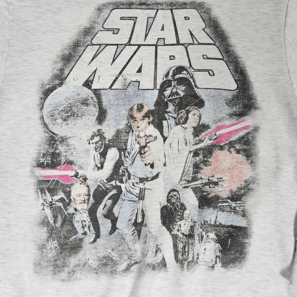 Sudadera Star Wars Adulto Grande Gris Episodio IV 4 Cuello Redondo Ciencia Ficción Cultura Pop Foto 2 de 4