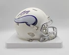 ADRIAN PETERSON Signed Minnesota Vikings RAVE Riddell Mini Helmet White JSA
