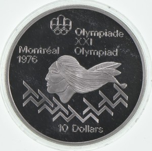 Random 1972-1976 PFCanada 10 Dollar Olympic Commemorative Coin Silver .925 *9584