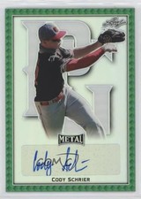 2020 Leaf Perfect Game All-American Classic Green 5/10 Cody Schrier Auto tj1