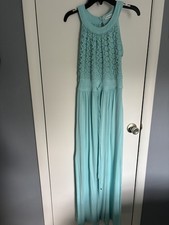 CALVIN KLEIN, MAXI DRESS, SIZE 6, TEAL GREEN