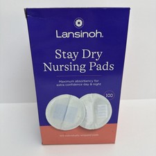 Lansinoh Stay Dry Disposable Nursing Pads, Soft Super Absorbent for Moms, 100 Ct
