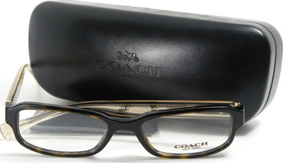 Coach HC6083 5355 Dark Tortoise /Crystal Lt Brown Eyeglasses Frame 50-17-135 NEW
