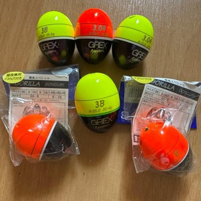 GREX Gorilla Acorn Bobber Set Orange & Yellow Fishing Floats, Unused