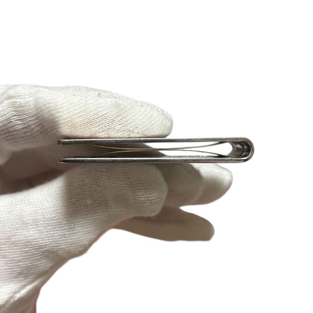 HERMES Eclipse Ribbon Evelyn Punching Money Clip Ag925 SV Silver Men's Women's thumbnail 13