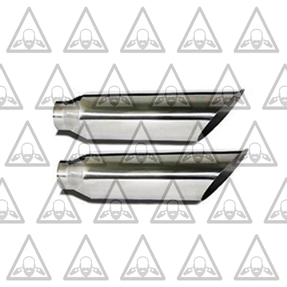 Tubo doble y silenciador de 2,5 pulgadas con puntas de corte angular se adapta a: Ram 3500 2011-2018 Foto 4 de 4