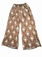 Bryn Walker Pants Womans Xxs Osca Print Wide-leg Geometric 100 Viscose Dd8-2