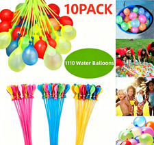 10 Packs x 1110 Self Sealing Water Balloons Outdoor Play Party Fun