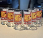 Vintage (1995) Coca-Cola “Sun” Glasses By Indiana Glass Co. 16oz Set Of 6