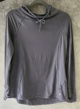 Layer 8 QWICK-DRY Womens Medium Athletic Running Hooded Purple Base Layer Hoodie