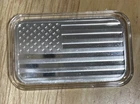 1 oz Silver Bar - American Flag Design (Eagle Back)