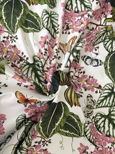Oscar de La Renta Dress Deadstock Fabric Floral Cotton Twill 3.5 yards