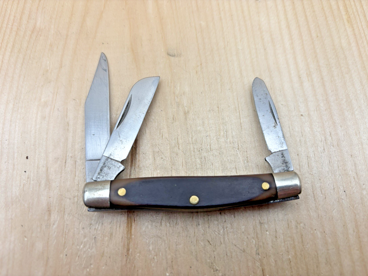 Vintage Schrade USA 340T Old Timer 3 Blade Folding Pocket Knife