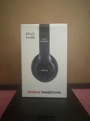 All Black Over Ear Headphones P47 5.0+EDR
