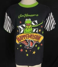 Vtg 90s Jim Hensons Muppet Vision 3D Kermit The Frog Disney World T-shirt