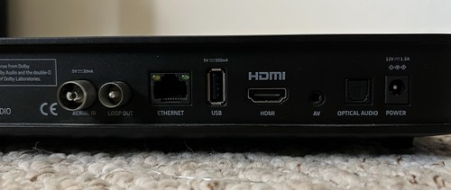 Grabadora Manhattan T2-R 500 GB Freeview HD con control remoto, cable HDMI + FUENTE DE ALIMENTACIÓN funcionando - Imagen 2 de 6