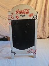 Insegna Lavagna Bifacciale Vinta Bar Coca Cola Light Anni 90 Misura 105X50X15CM 