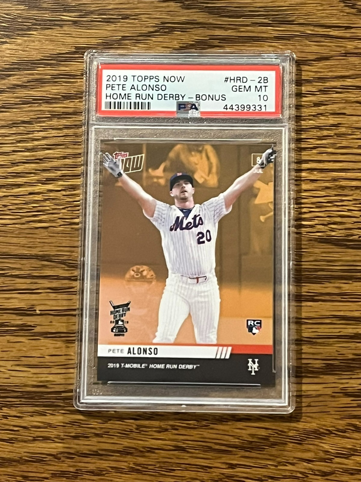 2019 Topps Now Home Run Derby Bonus #HRD-2B Pete Alonso RC PSA 10 view 1