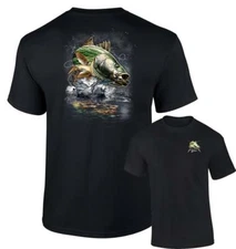 Jumping Striped Bass T-Shirt Striper Bass Fishing Lure Tshirt