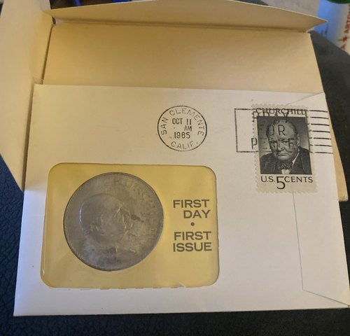 1965 Churchill Crown - First Day First Issue Coin & Stamp Set! 🤩