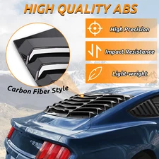 Rear Window Louvers for Ford Mustang 2015-2023 Carbon Fiber in GT Lambo Style