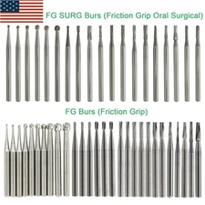 Wave Dental Surgical Carbide Burs High Speed Friction Grip Round Pear 330 25mm