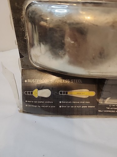 Pair Of Nos Rally Stainless Steel Twin Fog Driving Quartz Halogen Lights 3140 - Picture 10 of 12