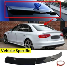 Fits 09-16 AUDI A4 B8 B8.5 S4 Gloss Black RS Style Rear Window Roof Spoiler Wing
