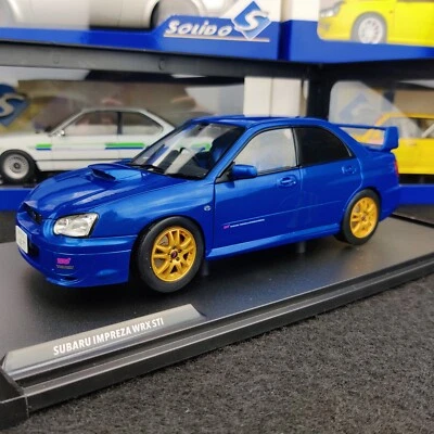 VOITURE SOLIDO SUBARU IMPREZA WRX STI SONIC BLUE 2003 1:18 NEUF BOITE S1812301
