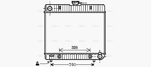 MS2043 AVA Radiator FIT MERCEDES-BENZ 200-SERIES W123 (1976) 220 2.2
