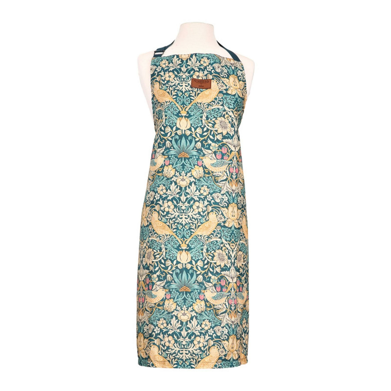 Morris & Co Strawberry Thief Adult Apron - Teal