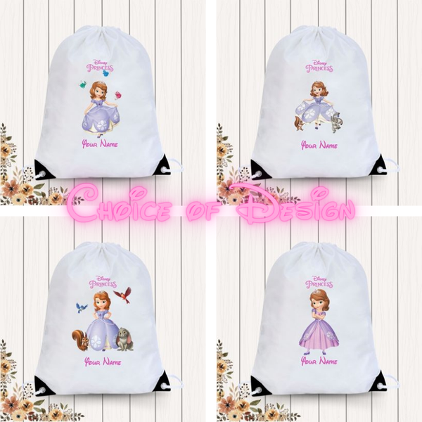 Sofia Disney princess Personalised Gym Bag Swim Bag Choice of Design