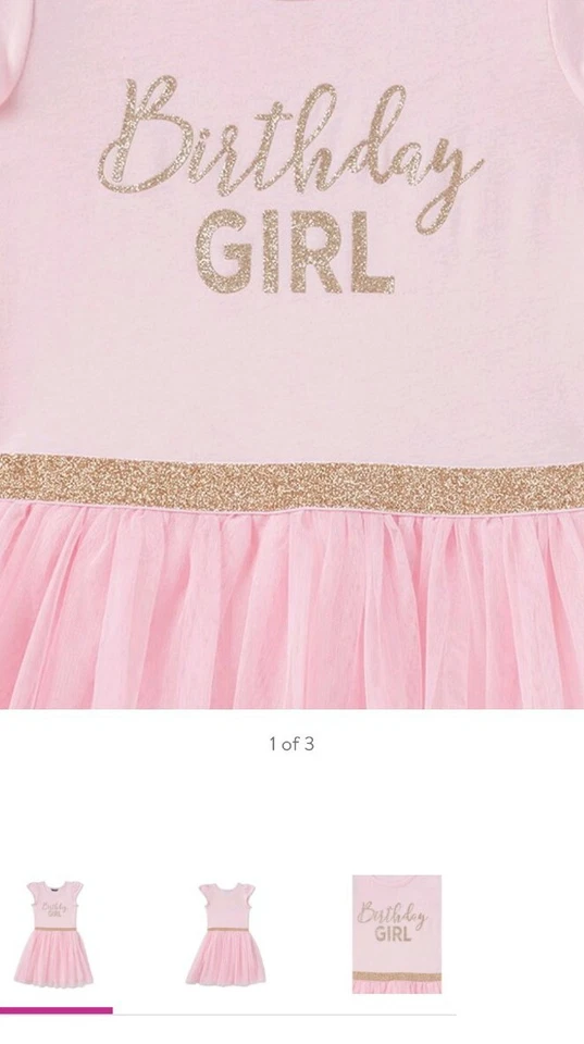 Vestido tutu manga flutter George para meninas pequenas - Imagem 4 de 4