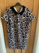  South Shift Dress- Animal Print - With Collar Size 18