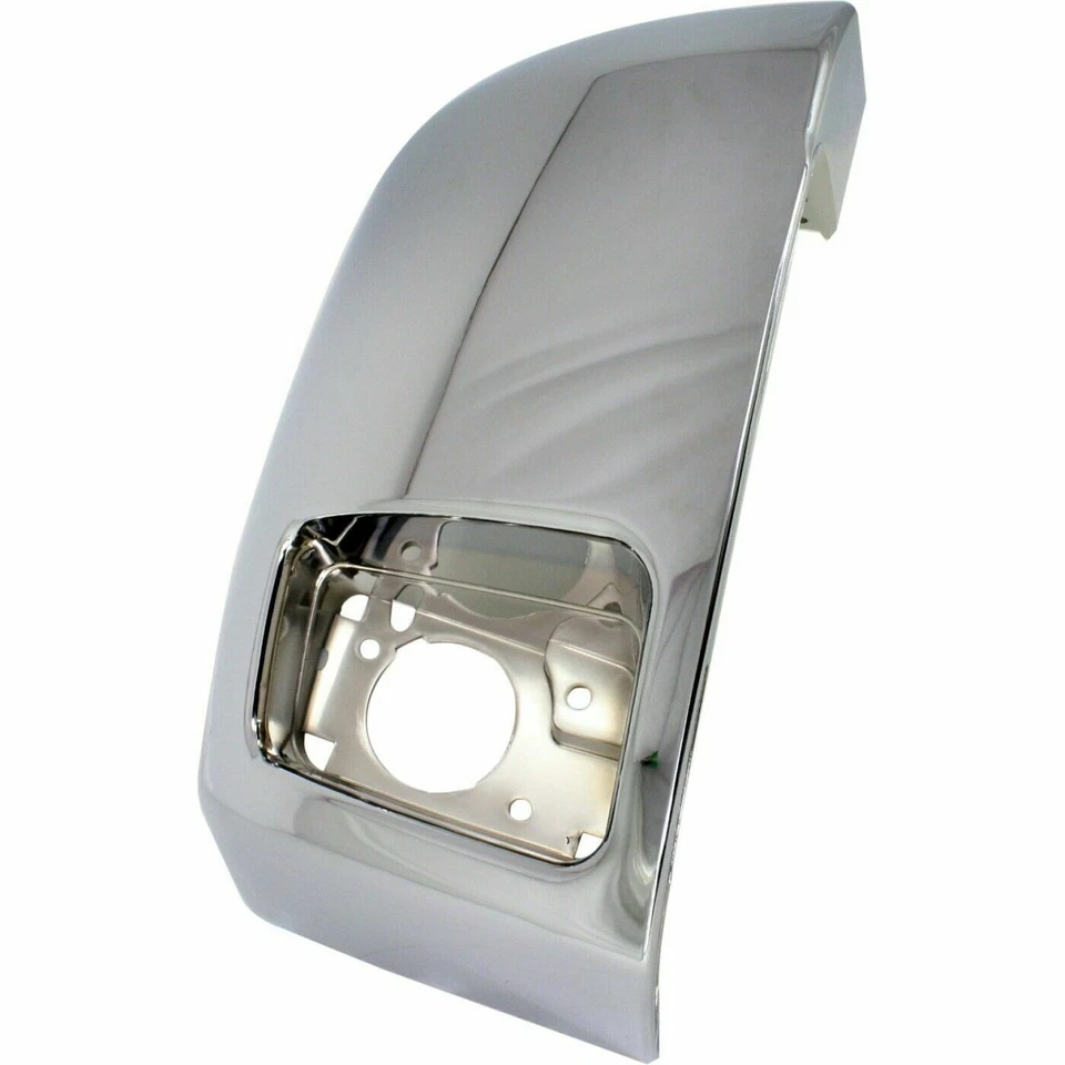 New Front Chrome Bumper End Cap Set For 2007-2010 Chevrolet Silverado 2500 3500 - Image 4 of 4