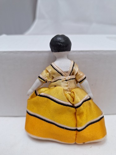 Antique 4" Unglazed China Head Fully Dressed Doll House Size Germany c1900 - Picture 7 of 7